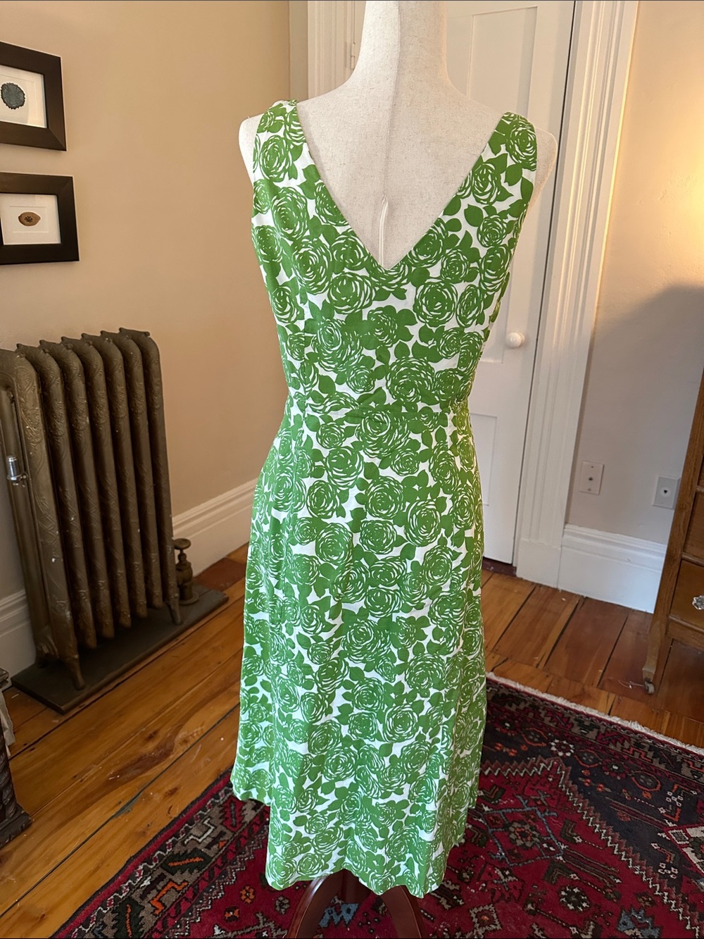 Boden Lime Green Floral Sundress - Picture 3 of 7
